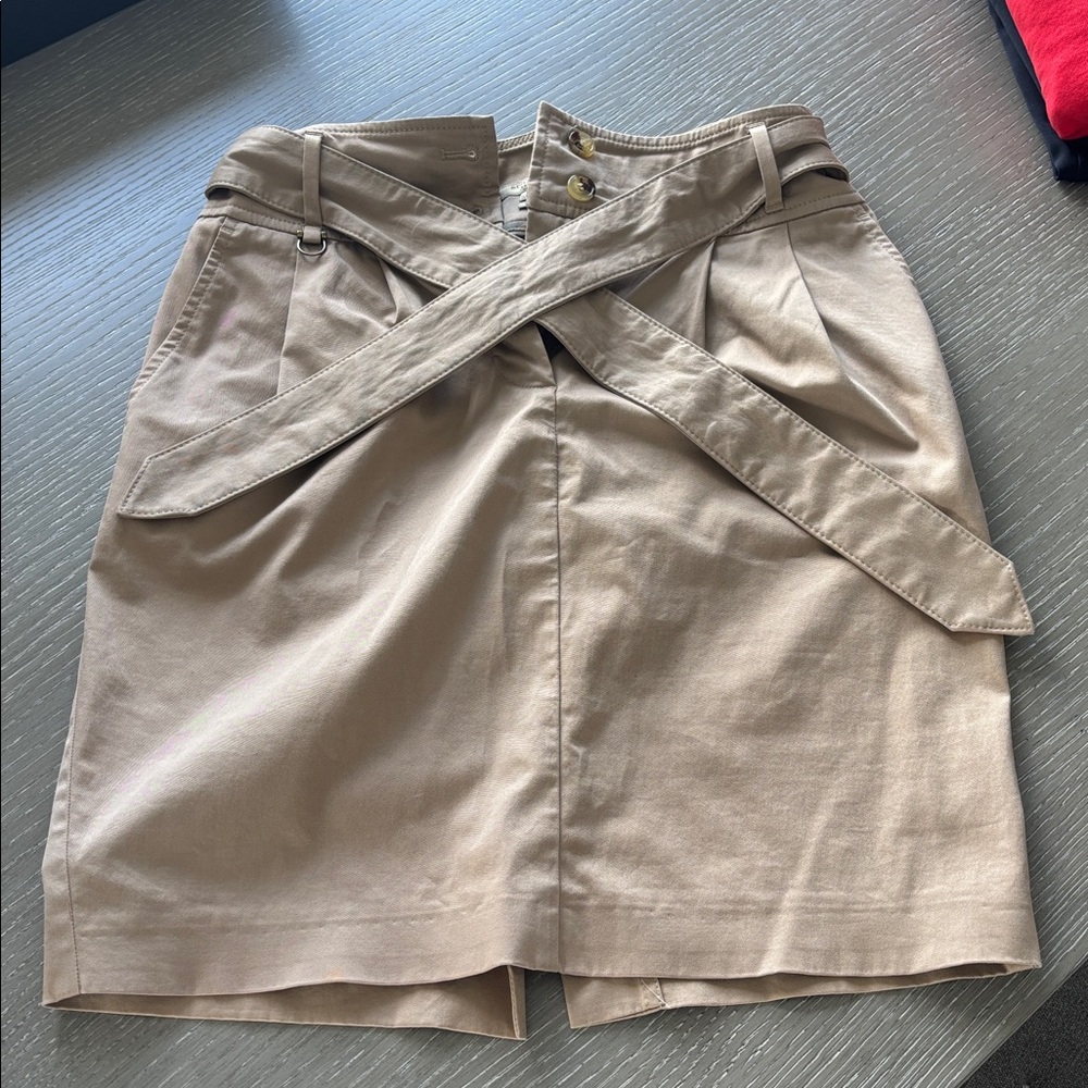Burberry Beige Skirt with Classic Trim